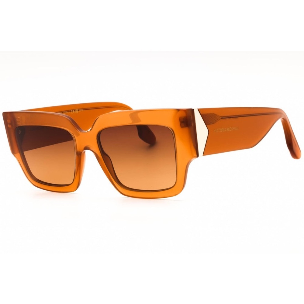 Victoria Beckham VB667S Caramel Square Sunglasses w/ Full Inclusion
